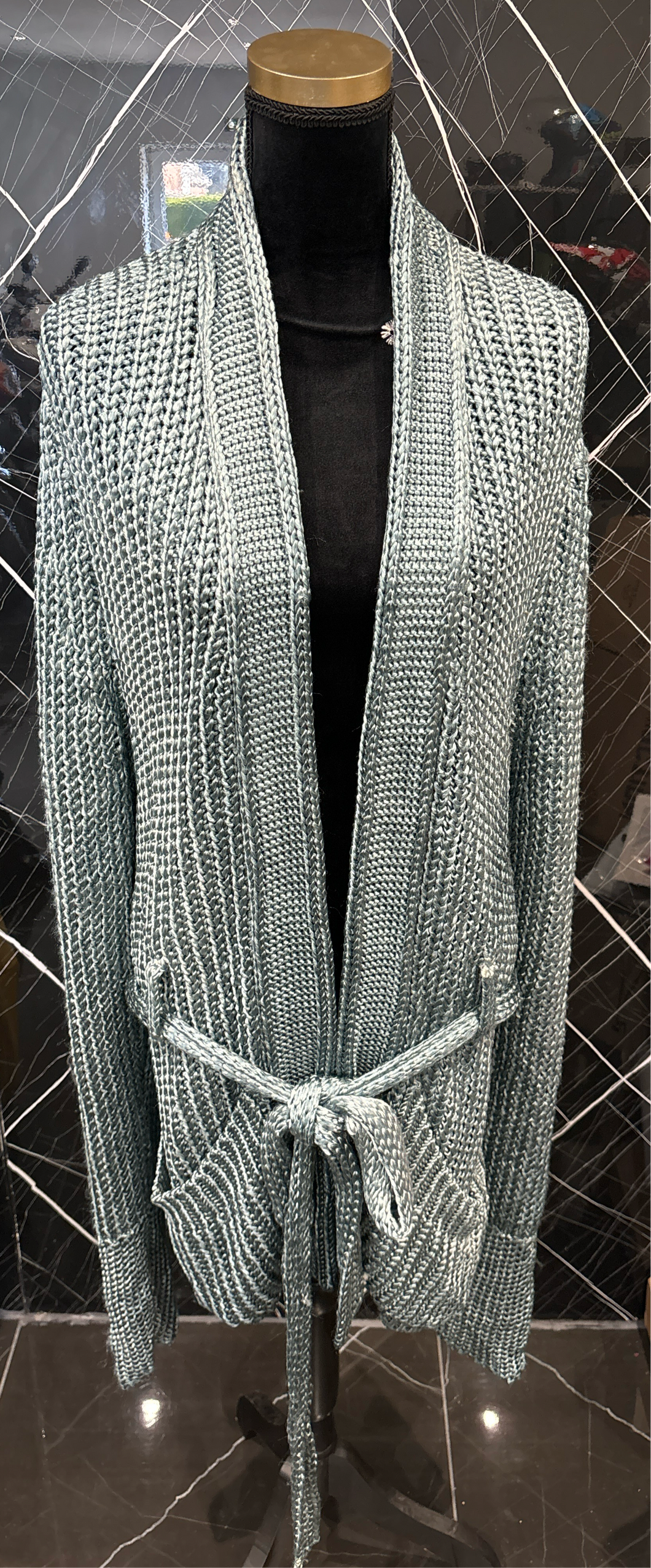 Long gilet grosse maille Balenciaga
