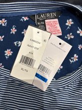 Charger l'image dans la galerie, 💙🤍 Haut de Pyjama Ralph Lauren Femme – Bleu &amp; Blanc – Taille XL – Neuf avec étiquette 🤍💙