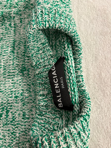 Pull maille Balenciaga vert / blanc