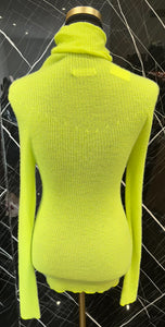 Pull laine col roulé Balenciaga fluo