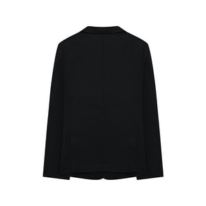 Veste garcon emporio armani a simple boutonnage en jersey point tissée