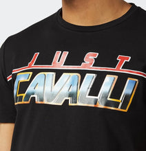 Charger l'image dans la galerie, 🖤 T-shirt Just Cavalli Homme – Noir &amp; Multicolore – Taille XS – Neuf avec étiquette 🖤