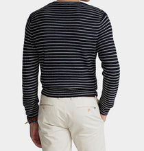 Charger l'image dans la galerie, 🤍💙 Pull Ralph Lauren – Bleu marine &amp; blanc – Neuf avec étiquette 💙🤍