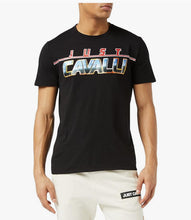Charger l'image dans la galerie, 🖤 T-shirt Just Cavalli Homme – Noir &amp; Multicolore – Taille XS – Neuf avec étiquette 🖤
