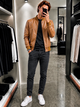 Charger l'image dans la galerie, 🔥 Veste / Perfecto Cuir d’agneau Bally 🔥 Taille 42