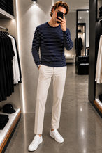 Charger l'image dans la galerie, 🤍💙 Pull Ralph Lauren – Bleu marine &amp; blanc – Neuf avec étiquette 💙🤍
