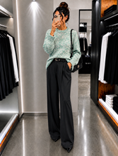 Charger l'image dans la galerie, 💚🤍 Pull maille Balenciaga vert / blanc – Pièce Défilé 🤍💚 Taille XS