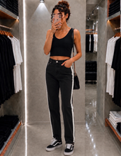 Charger l'image dans la galerie, ✨ ZADIG &amp; VOLTAIRE – Jean Noir Bandes argenté ✨ Taille : 34/36