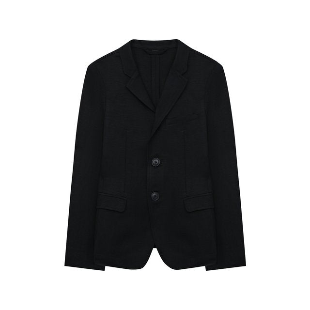 Veste garcon emporio armani a simple boutonnage en jersey point tissée